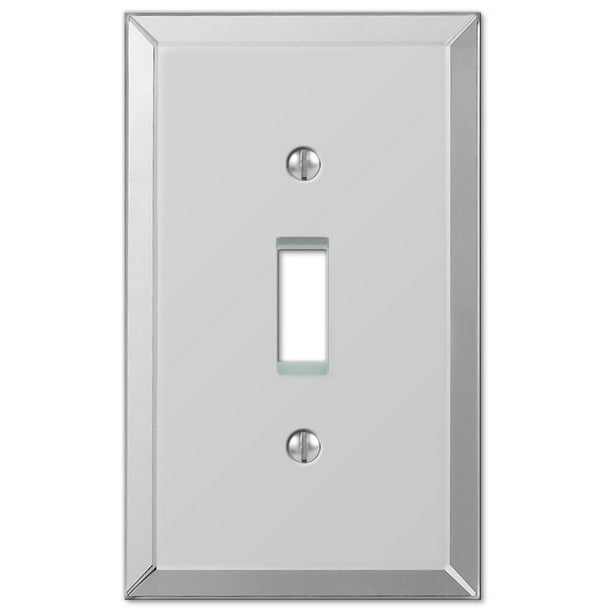 Placa de pared Amerelle con interruptor simple y acabado espejo en acrílico
