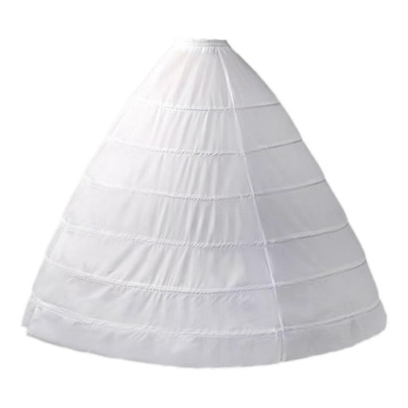 amagogo Women Crinoline Petticoat 6 Hoop Underskirt Petticoat for Gown Party Wedding