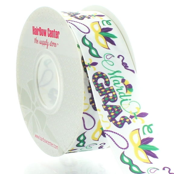 1.5" Mardi Gras Grosgrain Ribbon 25 Yard