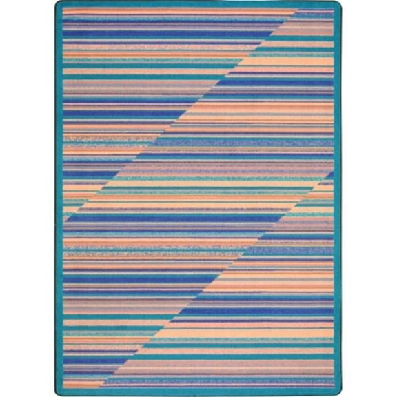 Kid Essentials Rhythm Rectangle Teen Area Rugs  03 Water - 5 ft. 4 in. x 7 ft. 8 in.