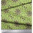 thumbnail image 2 of Soimoi Green Poly Georgette Fabric Floral Wreath Geometric Print Sewing Fabric Yard 52 Inch Wide, 2 of 5