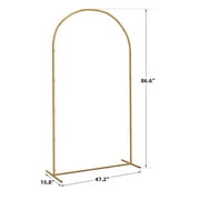 ATR ART to REAL 7.2ft Balloon Arch Stand,Metal Backdrop Stand,Wedding Arbors for Ceremony,Gold
