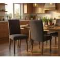 thumbnail image 5 of LAZY BUDDY Dining Chairs Set of 4, Modern Upholstered Chairs with Nailhead Trim, High Back & Wood Legs, for Indoor Kitchen, Dining Room, 5 of 13