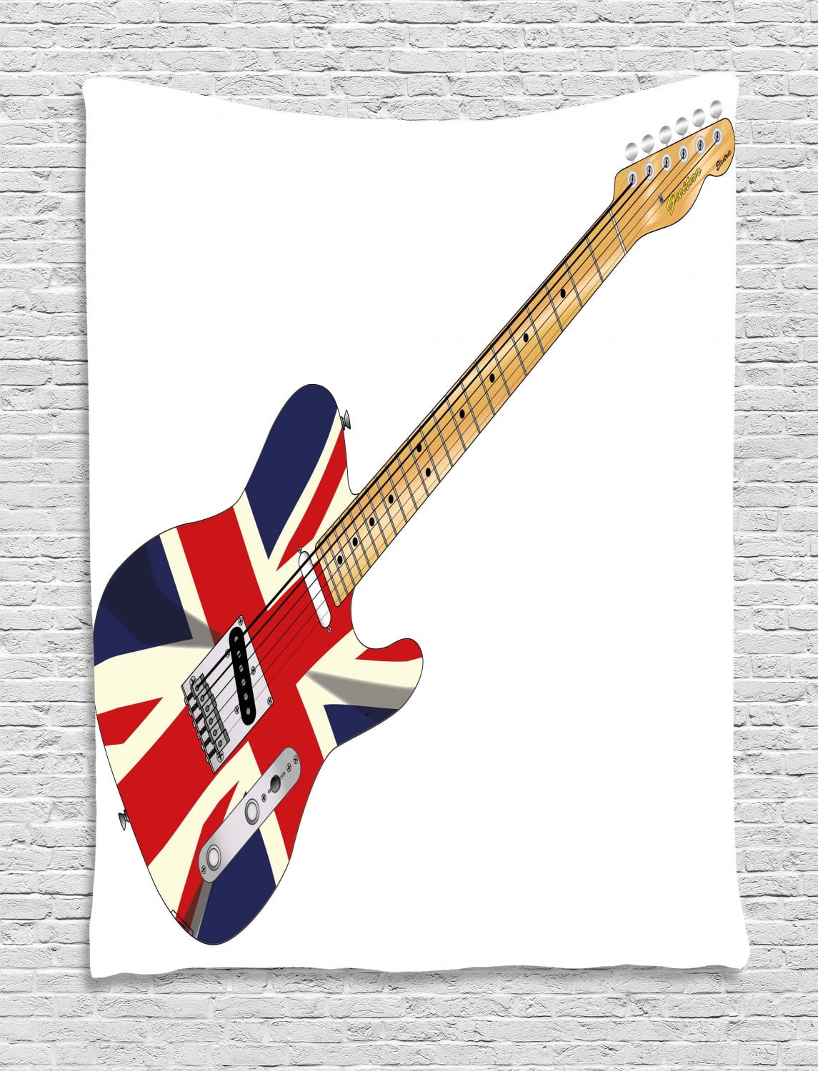 Union Jack Tapestry, Classical Electric Guitar UK Flag Great Britain