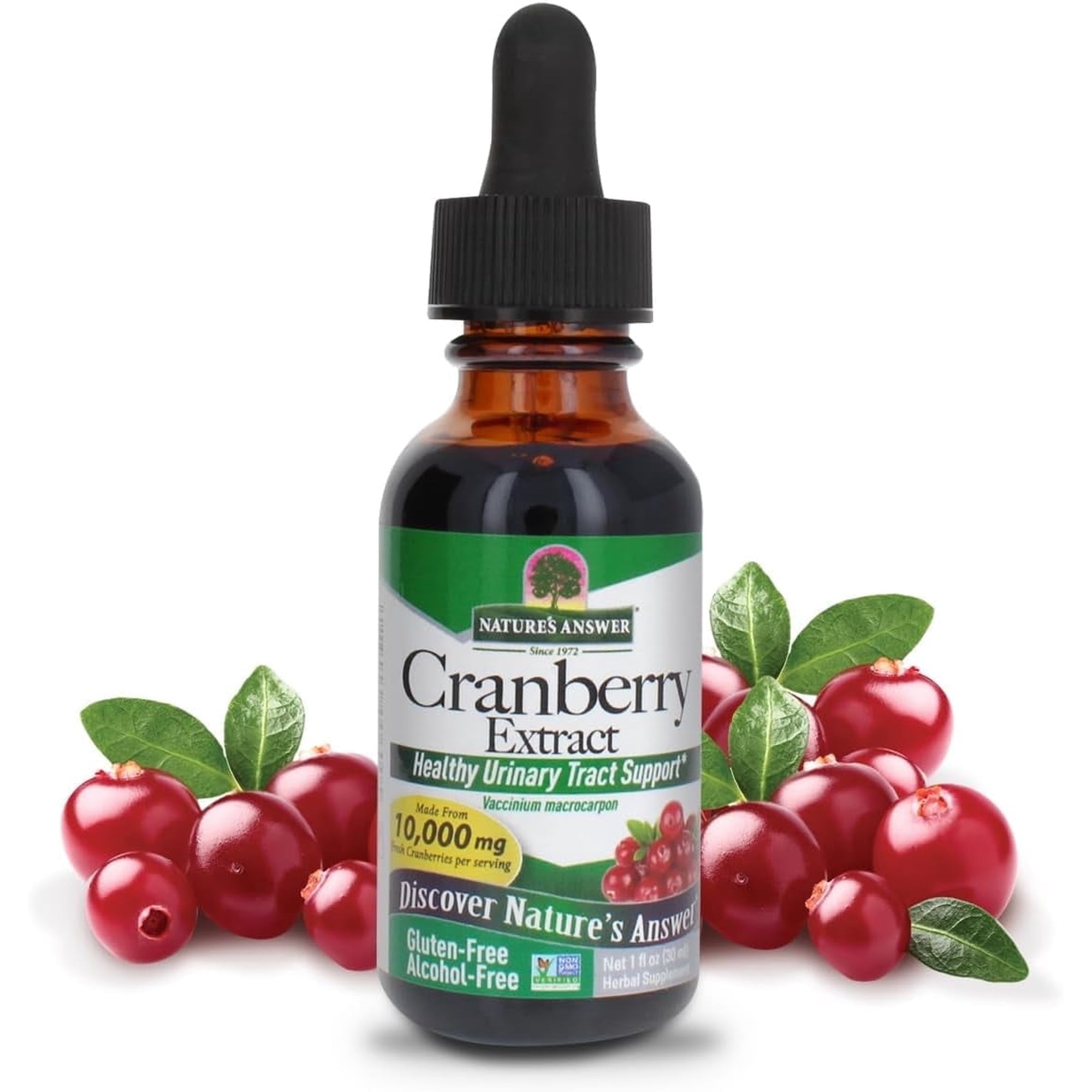 Nature's Answer Cranberry Extract, 1oz | Alcohol-Free Herbal Supplement for Urinary Tract Health | Vegan, Gluten-Free