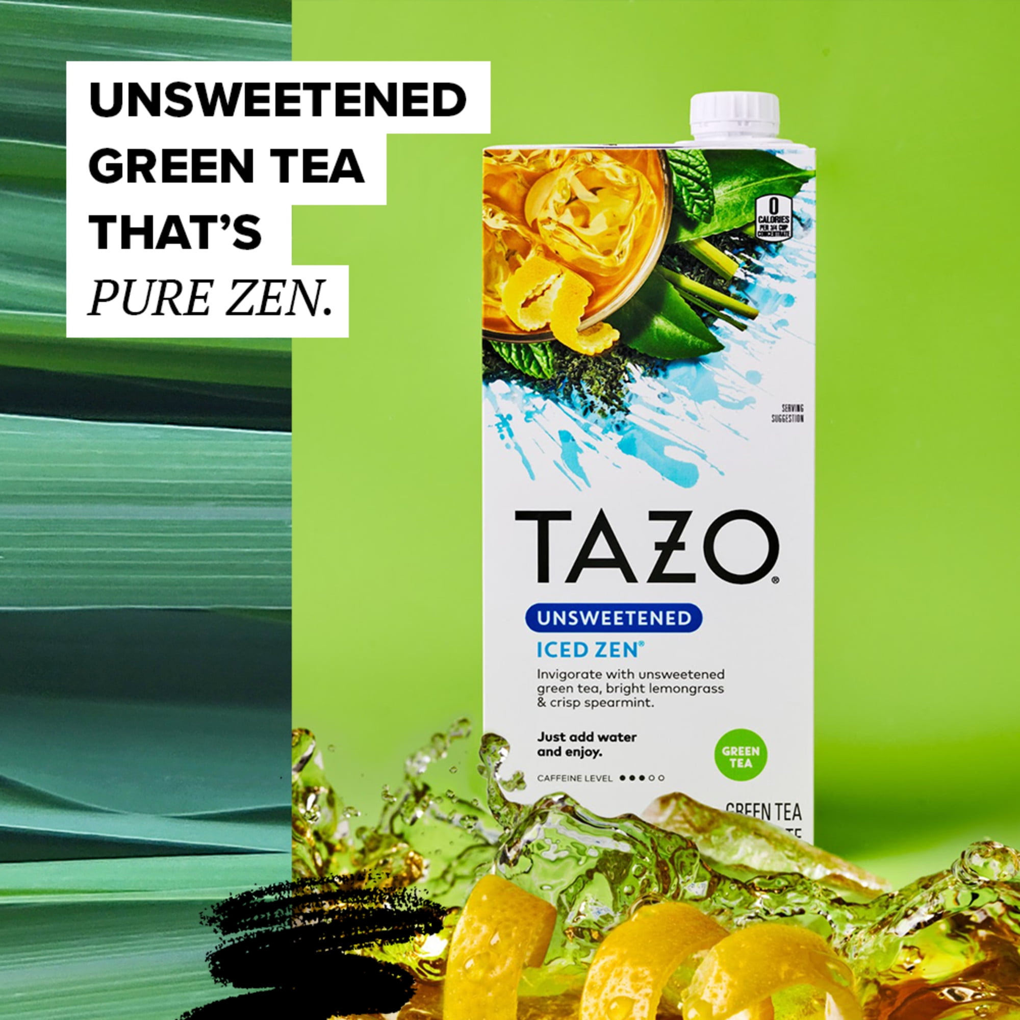 TEA＠　0318 TAZO Zen Iced Tea Concentrate, Green Tea, 32 oz Carton - Walmart.com