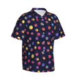 thumbnail image 2 of Daiia Planets Hawaiian Shirt for Men Gentle Cotton Regular Short Sleeve Casual-XX-Large, 2 of 9