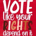 thumbnail image 3 of CafePress - VOTE Like Your Rights Depend On It T Shirt - Womens Football Shirt, 3 of 4