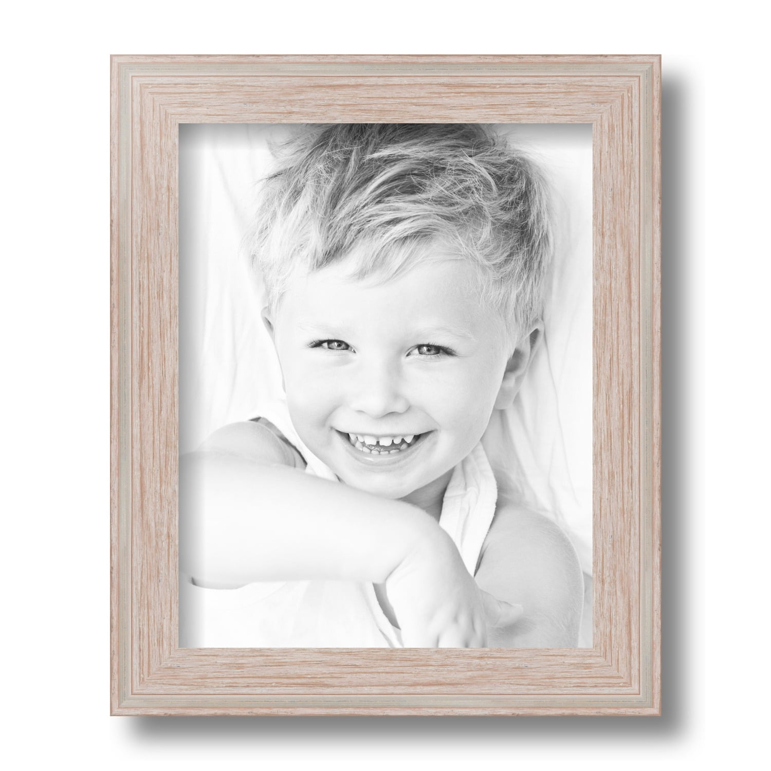 ArtToFrames 8x10 Inch Contrast White Picture Frame, This White Wood