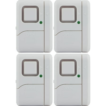 Ge Personal Security Window Door Alarm 4 Pack Battery Operated