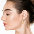 thumbnail image 5 of Everly Women's 40mm 14k Yellow Gold Hoop Earrings, 5 of 7
