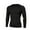 Black, variant on Men’s Long Sleeve Compression Shirt – Athletic Workout Top, Dry Fit Sport Baselayer Undershirt Black XXL