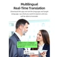 thumbnail image 4 of Language Translator Earbuds, 144 Languages Translation Real Time Clip On Translation Earbuds, Smart Touch Language Translator with APP for Travel Business Learning, 4 of 7