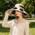 thumbnail image 4 of Sun Hats for Men Women with 6 Solar Fans Wide Brim Fans Fishing Hat Water Resistant Breathable Mesh Outdoor Fishing Hiking Camping Hat with Adjustable Chin Strap, 4 of 5
