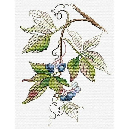 UPC: 4627167301175 | Cross-Stitch Kit Birth of Autumn SM-508 Green Leaves Needlework