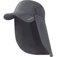 thumbnail image 1 of UPF 50+ Foldable Fishing Hat Baseball Cap with Removable Neck Flap Portable for Men Women Golf Hiking, 1 of 5