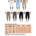 thumbnail image 3 of Innerwin Capri Pants Elastic Waist Men Yoga Pant Beach Solid Color Lightweight Capris Gray L, 3 of 3