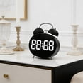 thumbnail image 1 of Linnome Small Alarm Clock for Bedroom Non Digital Table Clock Silent Timepiece for Home Office 5.9x4.9x2.2 Inch Black, 1 of 6