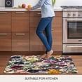 thumbnail image 5 of Country Flowers Doormat Outdoor Entrance 16"x24", Retro Pastoral Colorful Floral Herbs Absorb Moisture Dirt Door Mats, Non-Slip Rubber Backing Floor Mats Indoor, Low-Profile Front Door Rugs, 5 of 9