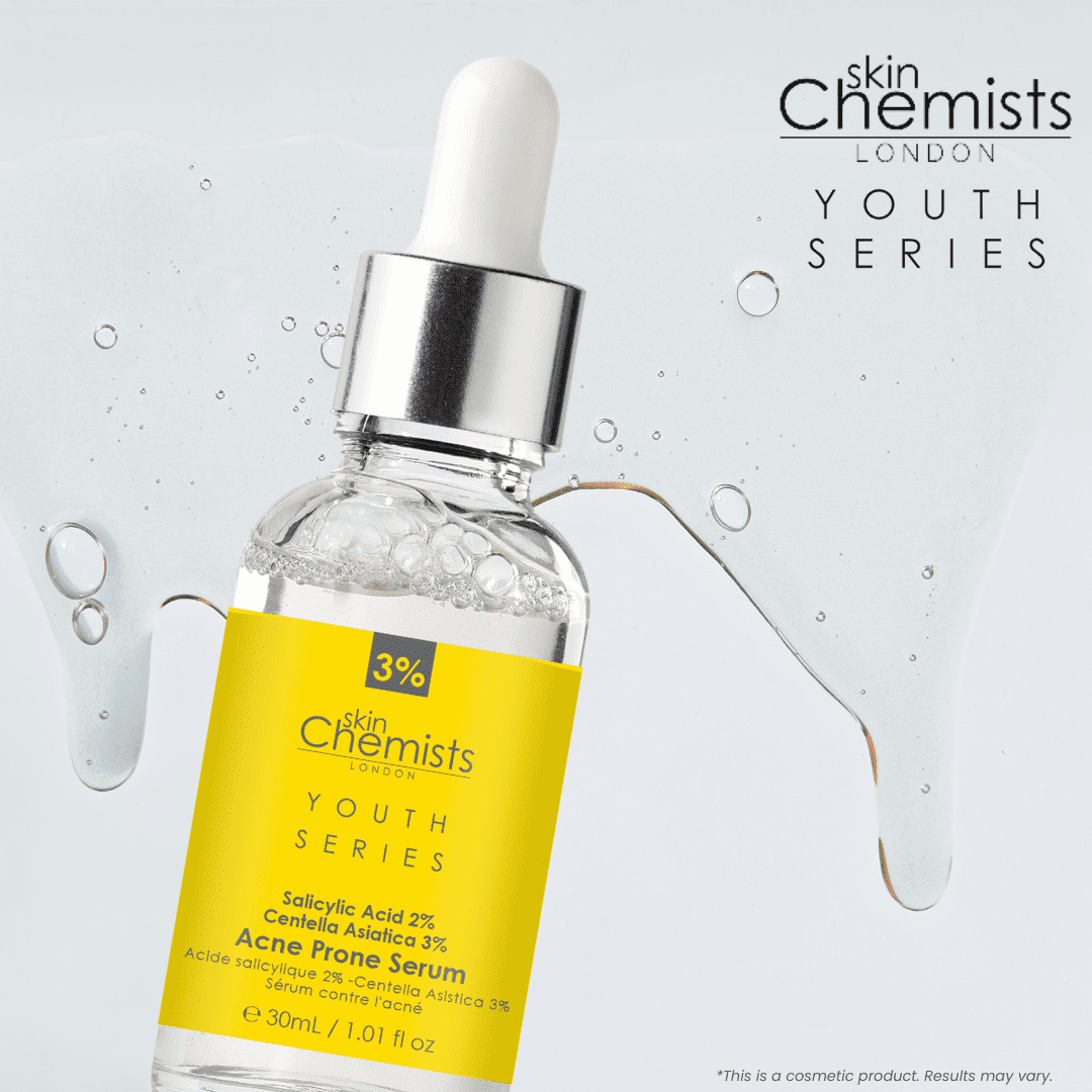 skinChemistsAcne-Prone Facial Serum for Breakouts & Pores with Salicylic Acid + Centella Asiatica – Clarifying & Soothing Treatment, 30ml
