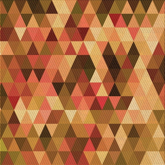 Ahgly Company Indoor Square Patterned Carrot Orange Area Rugs, 8' Square