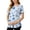 Blue2, variant on Women's Trendy Casual Print Maternity Tops Short Sleeve Double Layer Stretch Nursing Shirts Breastfeeding Tunic Blouses for Moms,Orange,M