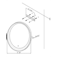 thumbnail image 4 of Yukon 32"x 32", Round, Dimmable, Lighted LED, Wall Mounted, Vanity Mirror, 4 of 5