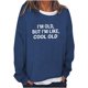 thumbnail image 2 of Puntoco mujeres de gran tamaño texto divertido letra impresa cuello redondo manga larga suelta solo sudadera tops pulóver blusa Puntoco Puntoco-1184, 2 of 5