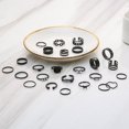 thumbnail image 4 of 1 Anillos de estilo gótico europeo americano redondos geométricos para anillos de perlas de mariposa, 4 of 5