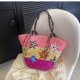 thumbnail image 2 of Bolso de paja de gran capacidad para mujer, Bolsa de hombro de playa a la moda, portátil, tipo cubo, gran oferta, envío gratis Fivean unisex, 2 of 2
