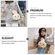 thumbnail image 2 of Beige Rabbit Messenger Bag Cross Body Bag for Woman Use Plush Shoulder, 2 of 4