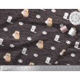 thumbnail image 2 of Soimoi Moss Georgette Fabric Sweet Cat Kids Print Fabric by Yard 42 Inch Wide, 2 of 3