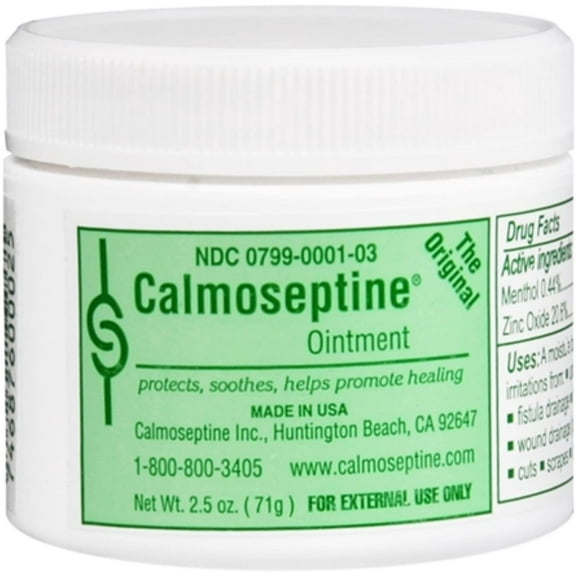Calmoseptine Original Diaper Rash Ointment Jar - 2.5 oz, 6 Pack