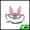 Purple, variant on Unique Bargains 1 Box Elegant Lace Long-Ear Bunny Half Face Party Mask Bronze