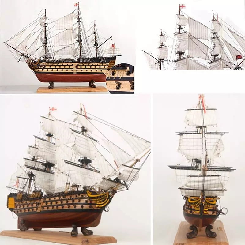 Victory HMS DIY Wooden Sailing Boat Assembly Model Kit Ship Home Decor Toy Gifts 