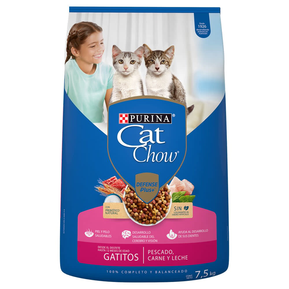 thumbnail image 1 of Cat Chow Gatitos Pescado Carne y Leche Defense Plus 7.5 kg, 1 of 2