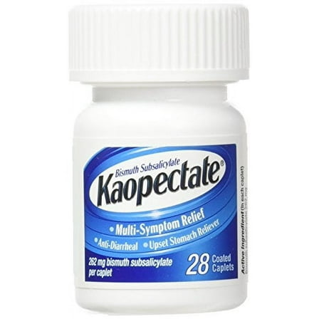 Kaopectate Multi-Symptom Relief Anti-Diarrheal Upset Stomach Reliever Caplets, 28 Count
