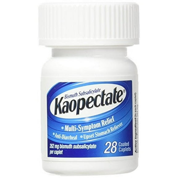 Kaopectate Multi-Symptom Relief Anti-Diarrheal Upset Stomach Reliever Caplets, 28 Count