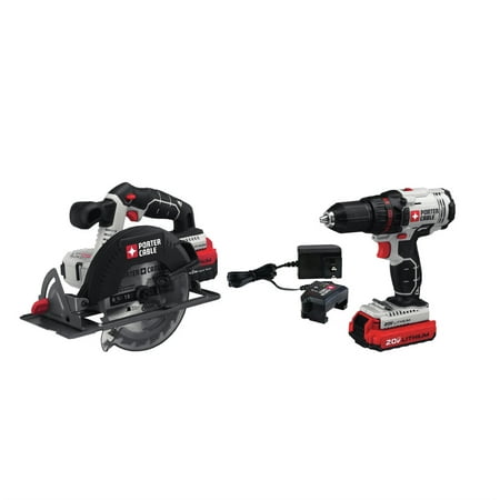 Porter-Cable PCCK605L2 20V Max Lithium-Ion Drill Driver and Circular Saw Combo