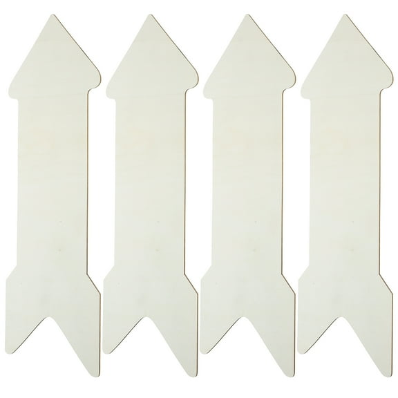 said 4pcs Unfinished Wood Pieces Blank Wooden Arrow Cutouts Wood Craft Plaque Diy Accessories