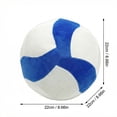 thumbnail image 3 of 8.6in Volleyball Plush Pillow Sports Themed Stuffed Toy Soft Athletic Ball Cushion for Bedroom Decor Living Room Accent Round Fluffy Team Spirit Ornament Gift, 3 of 6