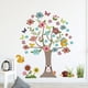 thumbnail image 5 of Injueey 2 piezas de pegatinas de pared de dibujos animados, calcomanía de flores para dormitorio, manualidades, papel tapiz de PVC, autoadhesivo, Decoración del hogar Injueey HA078798-00, 5 of 6
