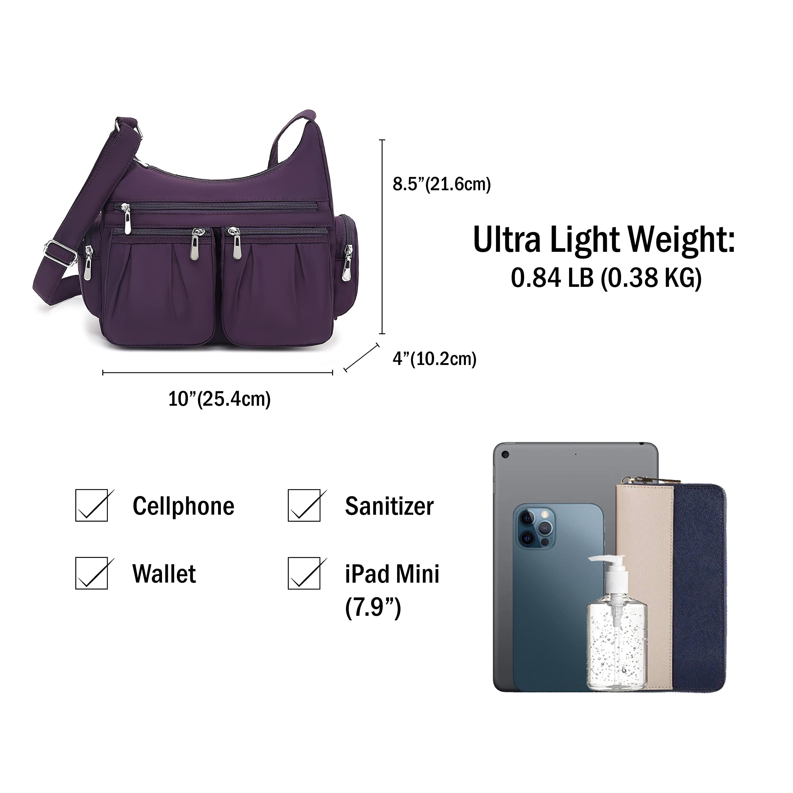 Scarleton Multi Pocket Shoulder Crossbody Bags for Women, Handbags for Women, H1407