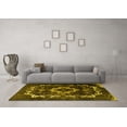 thumbnail image 3 of Ahgly Company Machine Washable Indoor Rectangle Persian Yellow Bohemian Area Rugs, 5' x 7', 3 of 4