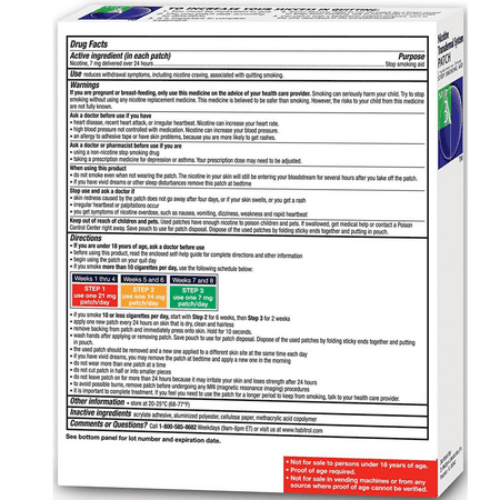 Habitrol Nicotine Transdermal System Patch 7 mg Stop Smoking Aid, Step 3 14 ea (Pack of 3)