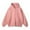002 Pink, variant on Mens Womens Drop Shoulder Double Zip Up Hoodie Solid Color Long Sleeve Cardigan Jacket