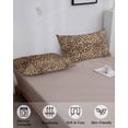 thumbnail image 3 of Leopard Printed California King Pillow Case - Microfiber Bed Throw Pillow Covers, Modern Animals Textured Brown Decorative Lumbar Pillow Cover with Envelope Closure for Sofa/Travel 20"x40", 3 of 6