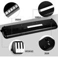 thumbnail image 2 of 32 - Key Melodica with Tubes & Mouthpiece, Air Piano Keyboard Musical Instrument w/ Carrying Bag, Black, 2 of 6