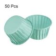 thumbnail image 3 of 50pcs 3.5oz Moldes para Magdalenas de Papel de Tamaño Estándar Envoltorios Antiadherentes Desechables para Tartas Bodas Cumpleaños Navidad Postres Azul Verde, 3 of 6