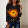 thumbnail image 4 of ZHYou Halloween Printed Tops for Women Casual Long Sleeves Crewneck Loose Fit Pullover Cute Shirts,Multicolor,Size XL, 4 of 8